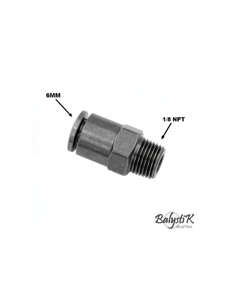 Balystik - Adapteur 1/8 NPT mâle vers ligne 6mm